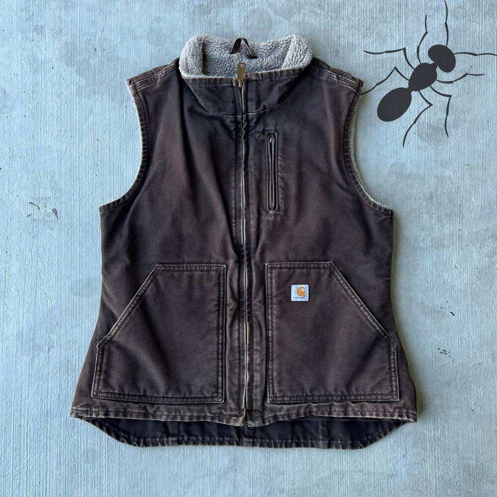 Carhartt WOMENS V001 DKB brown work wear vest